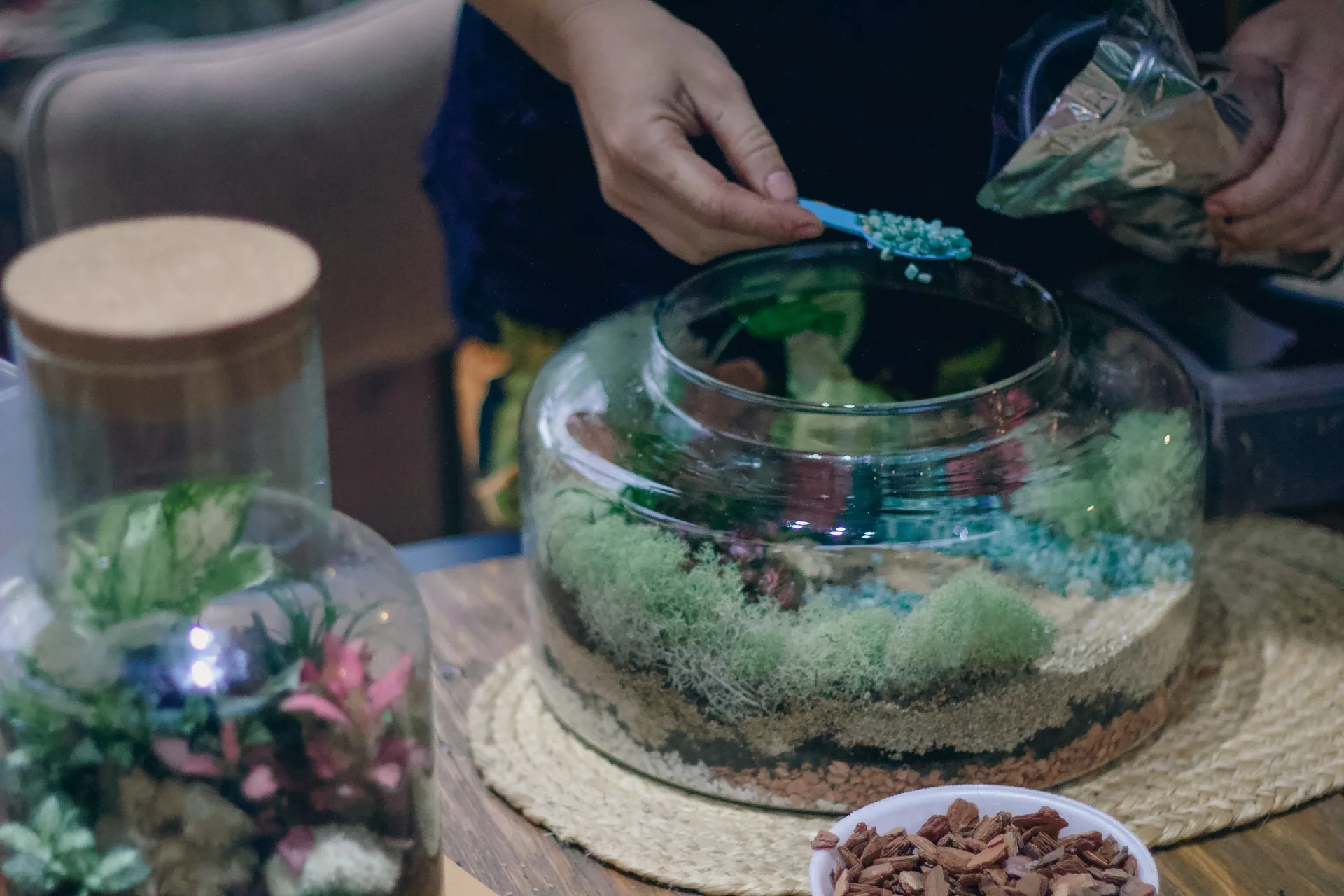 Encontro da programação de Experiências ArqVerdi em ambiente cercado pela natureza.